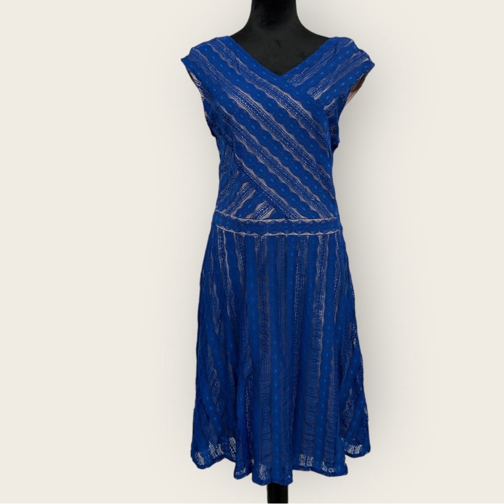 Signature Harper cobalt blue lace dress Size 12